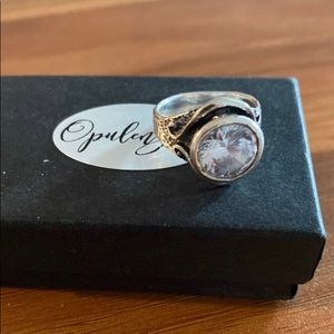 Opulenza Designs sterling silver cz ring size 7